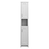 Chatsworth Traditional Grey Tall Cabinet with Chrome Handles