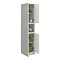 Chatsworth Traditional Grey Tall Cabinet with Matt Black Handles  Profile Large Image