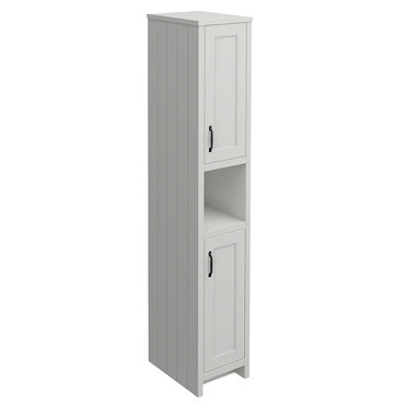 Chatsworth Traditional Grey Tall Cabinet with Matt Black Handles  Profile Large Image