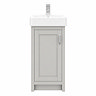 Chatsworth Traditional Grey Vanity - 425mm Wide with Chrome Handle