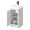 Chatsworth Traditional Grey Vanity - 425mm Wide with Matt Black Handles Profile Large Image
