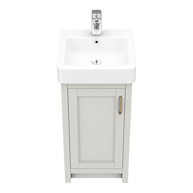 Chatsworth Traditional Grey Vanity - 425mm Wide  In Bathroom Large Image
