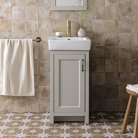 Chatsworth Traditional Grey Vanity - 425mm Wide