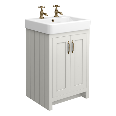 Chatsworth Traditional Grey Vanity (560mm Wide - 2 Tap Hole)