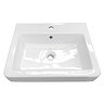 Chatsworth Traditional Grey Vanity with Brushed Brass Handles - 1 Tap Hole
