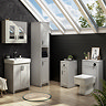 Chatsworth Traditional Grey Vanity - 560mm Wide with Matt Black Handles  Feature Large Image