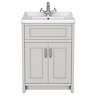 Chatsworth Traditional Grey Vanity 620mm Wide with Chrome Handles