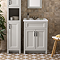 Chatsworth Traditional Grey Vanity 620mm Wide with Matt Black Handles