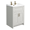 Chatsworth 620mm Traditional Grey Vanity with Antique Brass Finish Handles