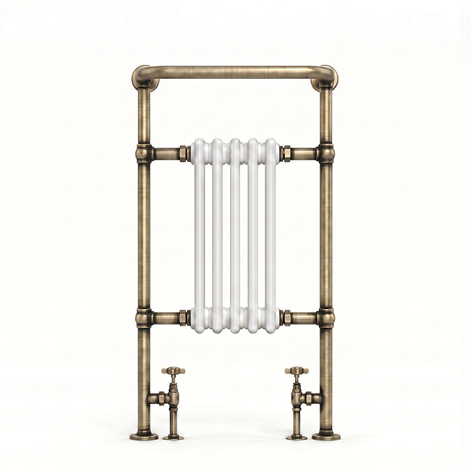 Chatsworth Traditional Heated Towel Rail Radiator - Antique Brass