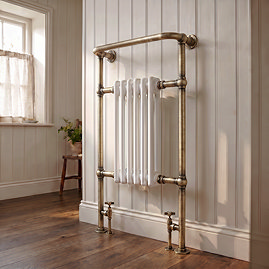 Chatsworth Traditional Heated Towel Rail Radiator - Antique Brass