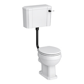Trafalgar Traditional Low Level Toilet - Excludes Seat - Matt Black