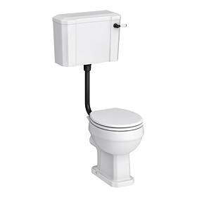 Trafalgar Traditional Low Level Toilet - Excludes Seat - Matt Black