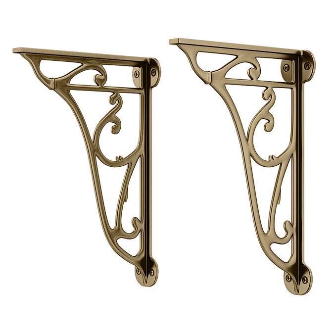 Chatsworth Traditional Low Level Toilet with Wall Brackets - Excludes Seat - Antique Brass