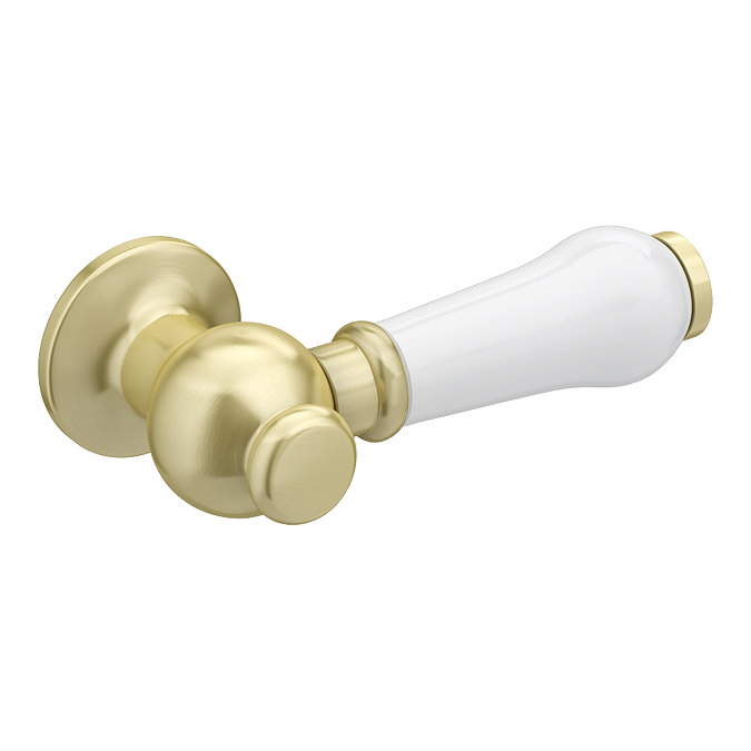 Chatsworth Traditional Low Level Toilet with Wall Brackets - Excludes Seat - Brushed Brass