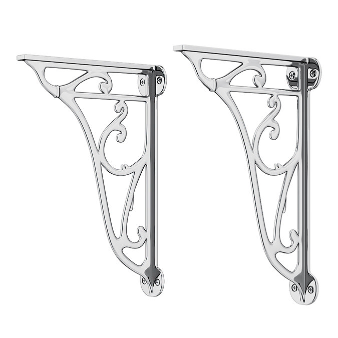 Chatsworth Traditional Low Level Toilet with Wall Brackets - Excludes Seat - Chrome