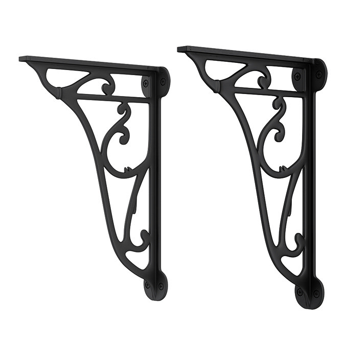 Trafalgar Traditional Low Level Toilet with Wall Brackets - Excludes Seat - Matt Black