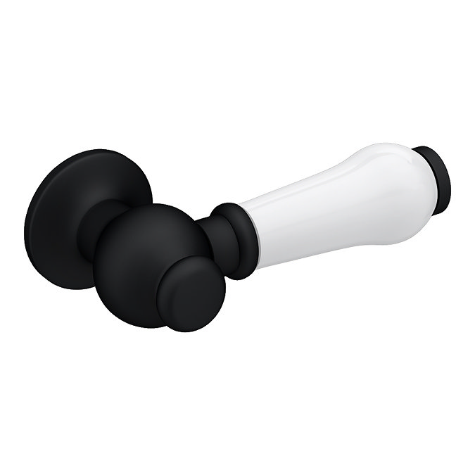 Trafalgar Traditional Low Level Toilet with Wall Brackets - Excludes Seat - Matt Black