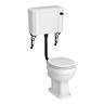 Trafalgar Traditional Low Level Toilet with Wall Brackets - Excludes Seat - Matt Black