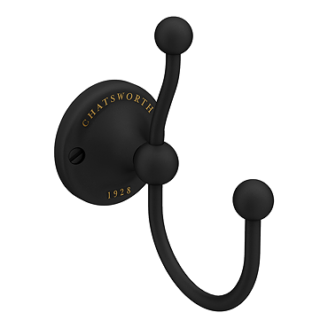 Chatsworth Traditional Matt Black Double Robe Hook