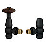 Chatsworth Traditional Matt Black Thermostatic Radiator Valve - Energy Saving
