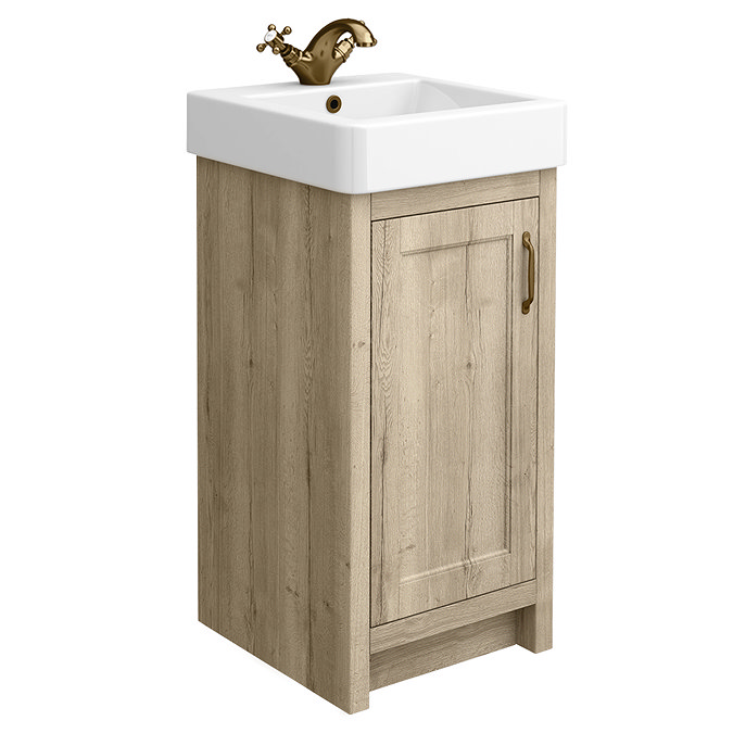 Chatsworth Traditional Natural Oak Vanity – 425mm Wide