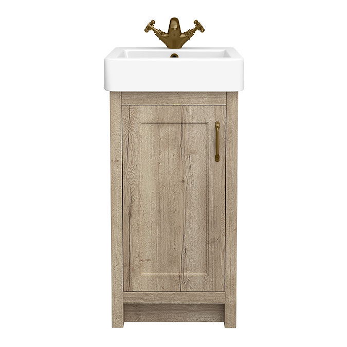 Chatsworth Traditional Natural Oak Vanity - 425mm Wide