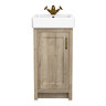 Chatsworth Traditional Natural Oak Vanity - 425mm Wide