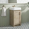 Chatsworth Traditional Natural Oak Vanity – 425mm Wide