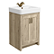 Chatsworth Traditional Natural Oak Vanity - 560mm Wide