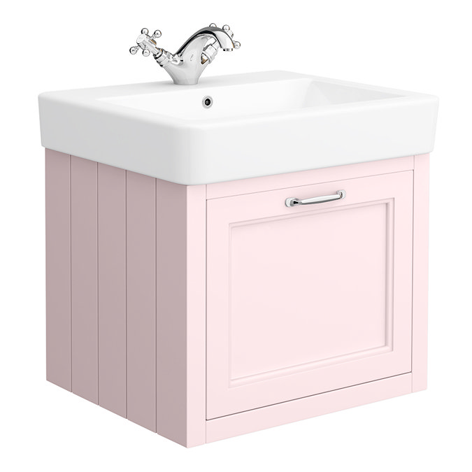 Chatsworth Traditional Pink 560mm Wall Hung Vanity Large Image