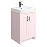 Chatsworth Traditional Pink Sink Vanity Unit + Toilet Package  Profile Large Image