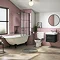 Chatsworth RH Traditional Shower Bath Suite - 1700mm with Matt Black Grid Screen + Leg Set Large Ima