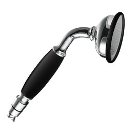 Chatsworth Traditional Shower Handset – Matt Black & Chrome