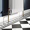 Chatsworth Traditional Thermostatic Angled Radiator Valve and Pipe Set Rustic Brass