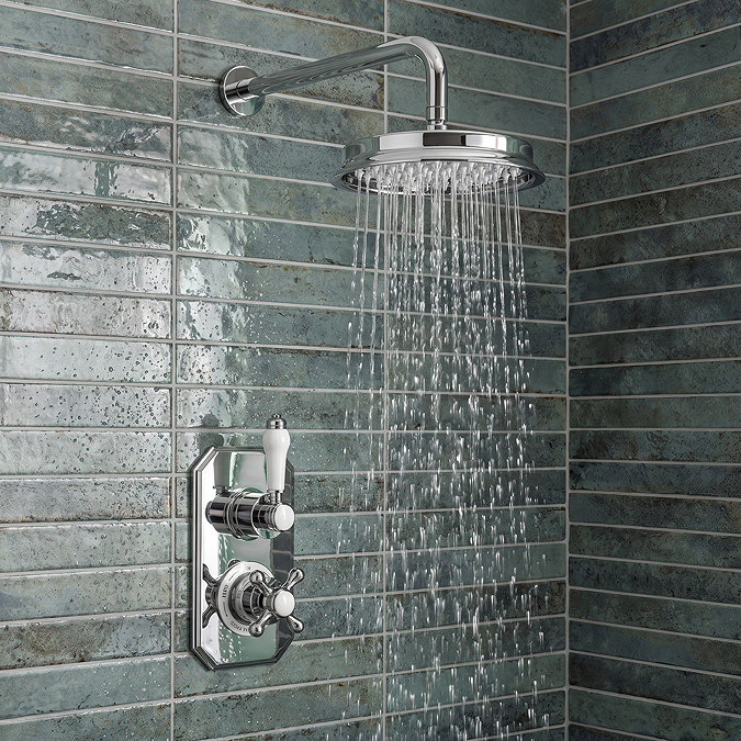 Chatsworth 1928 Traditional Twin Concealed Shower Valve - Chrome