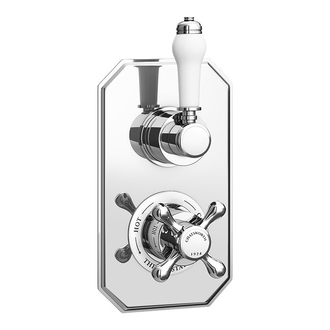 Chatsworth 1928 Traditional Twin Concealed Shower Valve - Chrome
