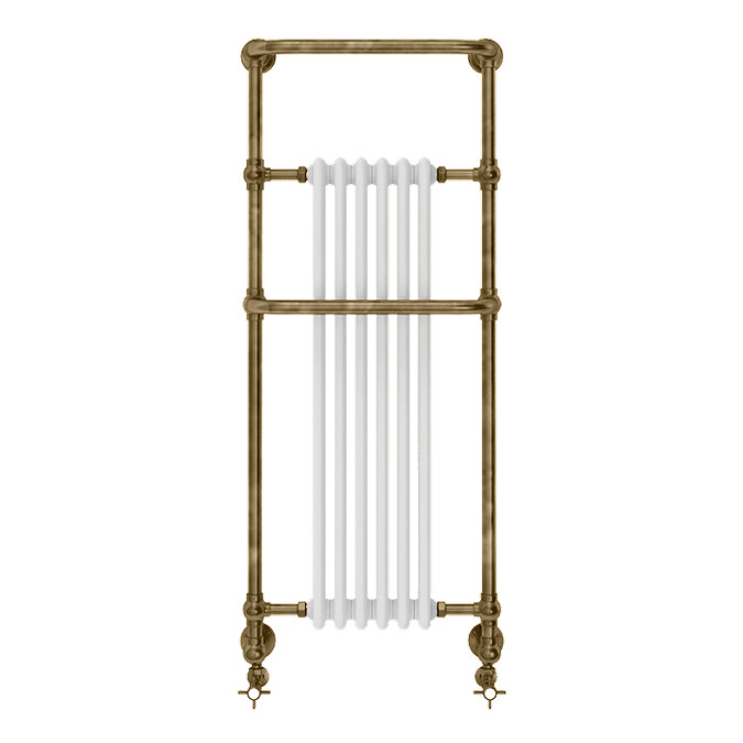 Chatsworth Traditional Wall Hung Heated Towel Rail Radiator - Antique Brass