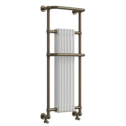 Chatsworth Traditional Wall Hung Heated Towel Rail Radiator - Antique Brass