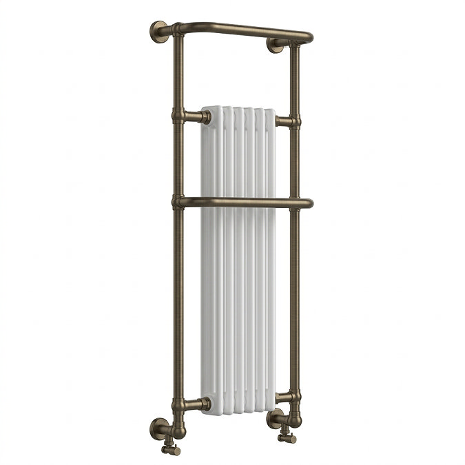 Chatsworth Traditional Wall Hung Heated Towel Rail Radiator - Antique Brass