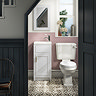 Chatsworth Traditional White 400mm Small Vanity with Brushed Brass Handle