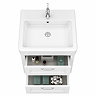 Chatsworth Traditional White 560mm 2 Drawer Wall Hung Vanity with Chrome Handles