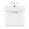 Chatsworth Traditional White 560mm Wall Hung Vanity with Chrome Handle