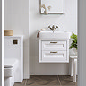 Chatsworth Traditional White 560mm 2 Drawer Wall Hung Vanity