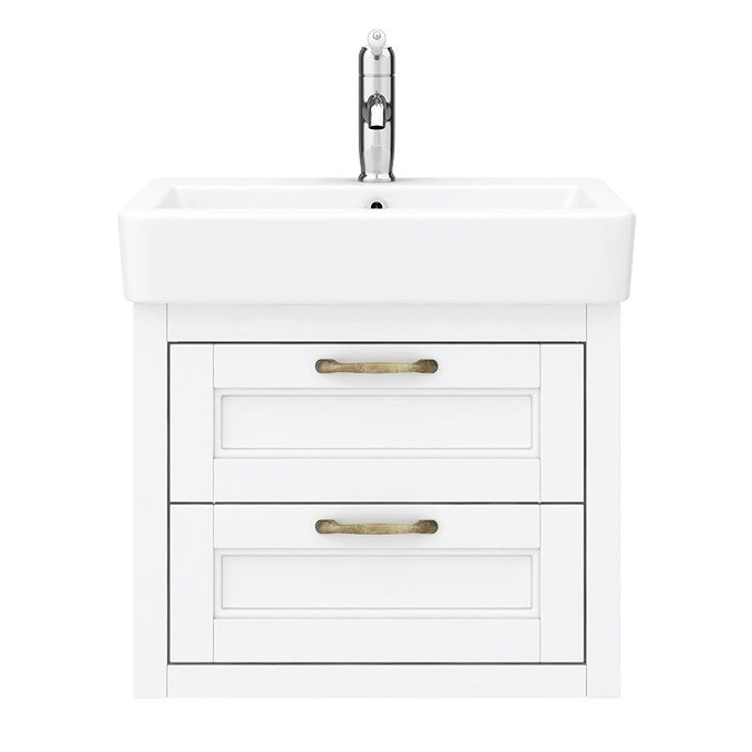 Chatsworth Traditional White 560mm 2 Drawer Wall Hung Vanity  Standard Large Image