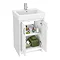 Chatsworth Traditional White 560mm Vanity Sink + 300mm Cupboard Unit  In Bathroom Large Image