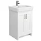 Chatsworth Traditional White 560mm Vanity Sink + 300mm Cupboard Unit Profile Large Image