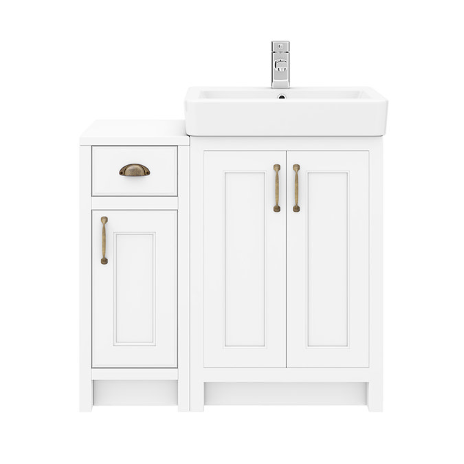Chatsworth Traditional White 560mm Vanity Sink + 300mm Cupboard Unit  additional Large Image