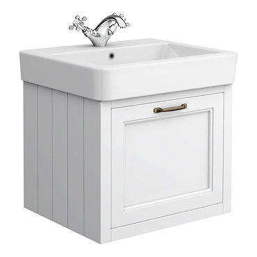 Chatsworth Traditional White 560mm Wall Hung Vanity  Profile Large Image