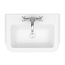 Chatsworth Traditional White 600mm Semi-Recessed Vanity with Chrome Handles